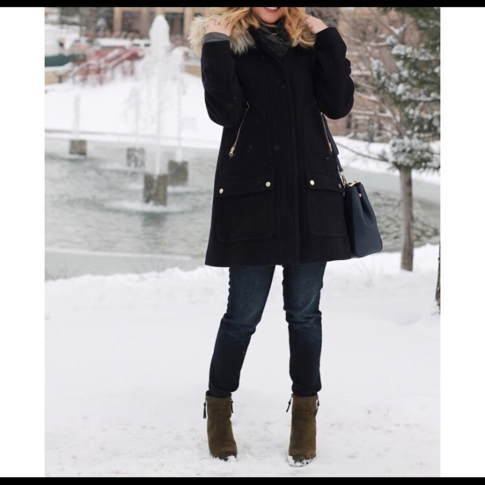 J.Crew Chateau Parka Stadium Cloth Size 4